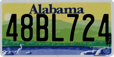AL license plate 48BL724
