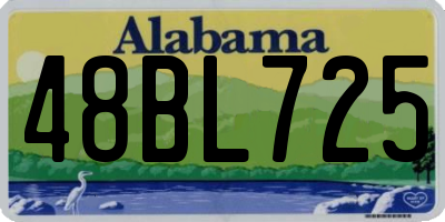 AL license plate 48BL725