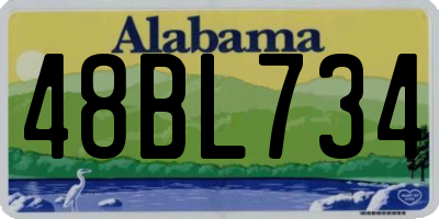 AL license plate 48BL734