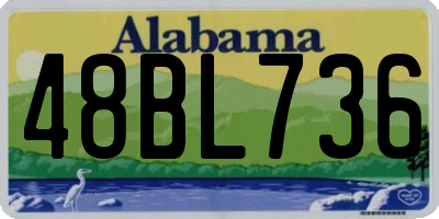 AL license plate 48BL736