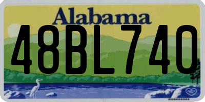 AL license plate 48BL740