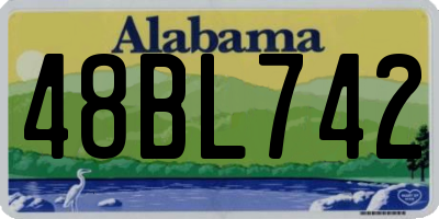 AL license plate 48BL742