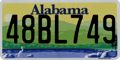 AL license plate 48BL749