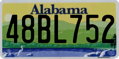 AL license plate 48BL752