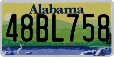 AL license plate 48BL758