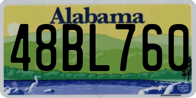AL license plate 48BL760