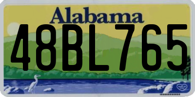 AL license plate 48BL765