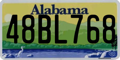 AL license plate 48BL768