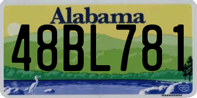 AL license plate 48BL781