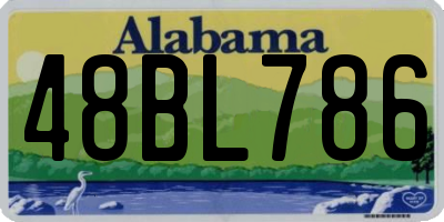AL license plate 48BL786