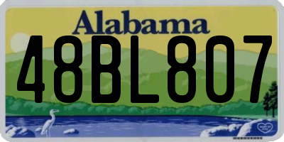 AL license plate 48BL807