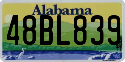 AL license plate 48BL839