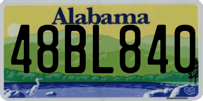 AL license plate 48BL840