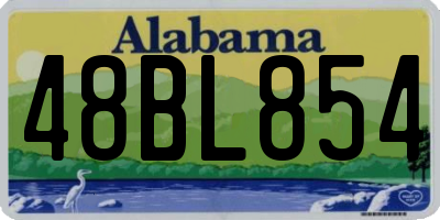 AL license plate 48BL854