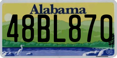 AL license plate 48BL870