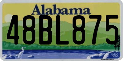 AL license plate 48BL875