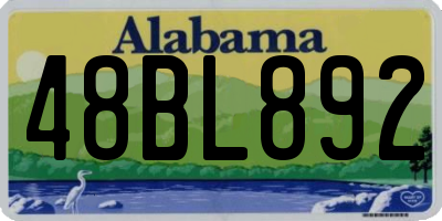 AL license plate 48BL892