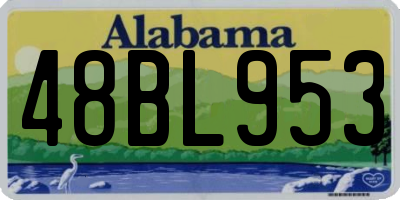 AL license plate 48BL953