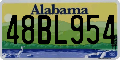 AL license plate 48BL954