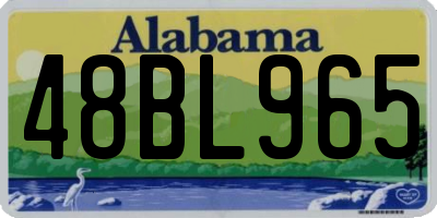 AL license plate 48BL965