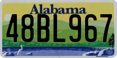 AL license plate 48BL967
