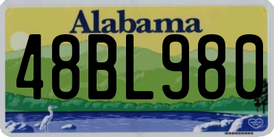 AL license plate 48BL980