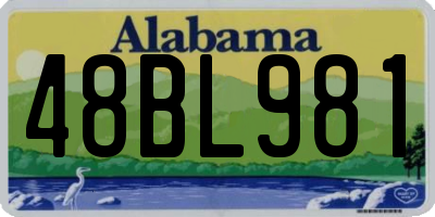 AL license plate 48BL981