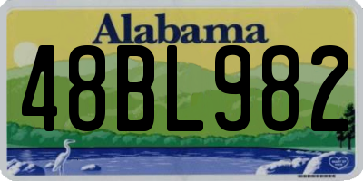 AL license plate 48BL982