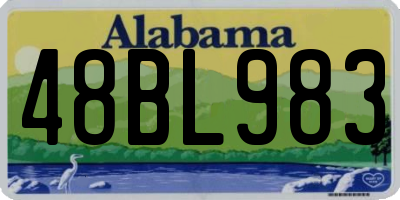 AL license plate 48BL983