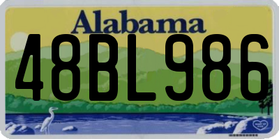 AL license plate 48BL986