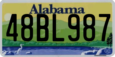 AL license plate 48BL987