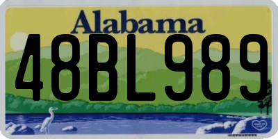 AL license plate 48BL989