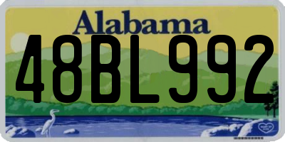 AL license plate 48BL992