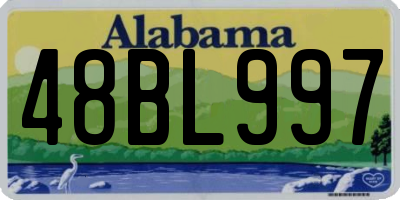 AL license plate 48BL997