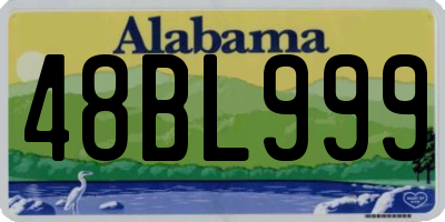 AL license plate 48BL999