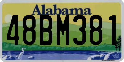 AL license plate 48BM381