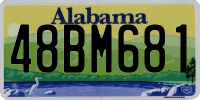 AL license plate 48BM681