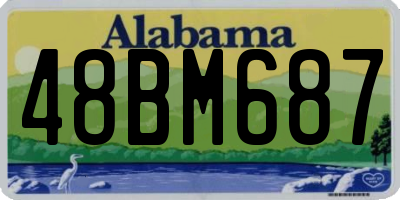 AL license plate 48BM687