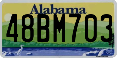 AL license plate 48BM703