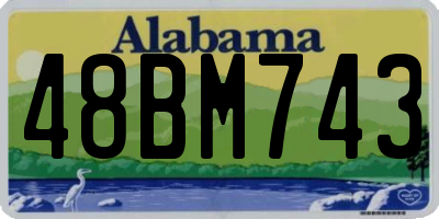 AL license plate 48BM743