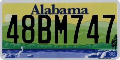AL license plate 48BM747