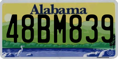 AL license plate 48BM839