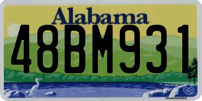 AL license plate 48BM931