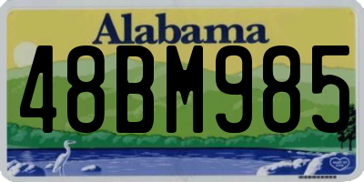 AL license plate 48BM985