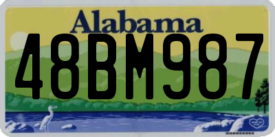AL license plate 48BM987