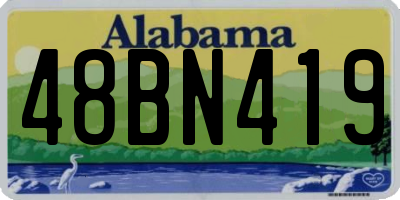 AL license plate 48BN419