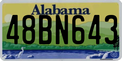 AL license plate 48BN643