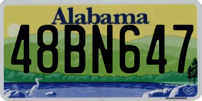 AL license plate 48BN647