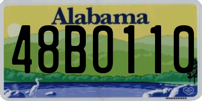 AL license plate 48BO110