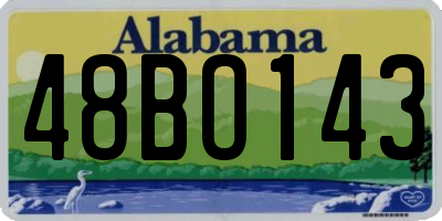 AL license plate 48BO143
